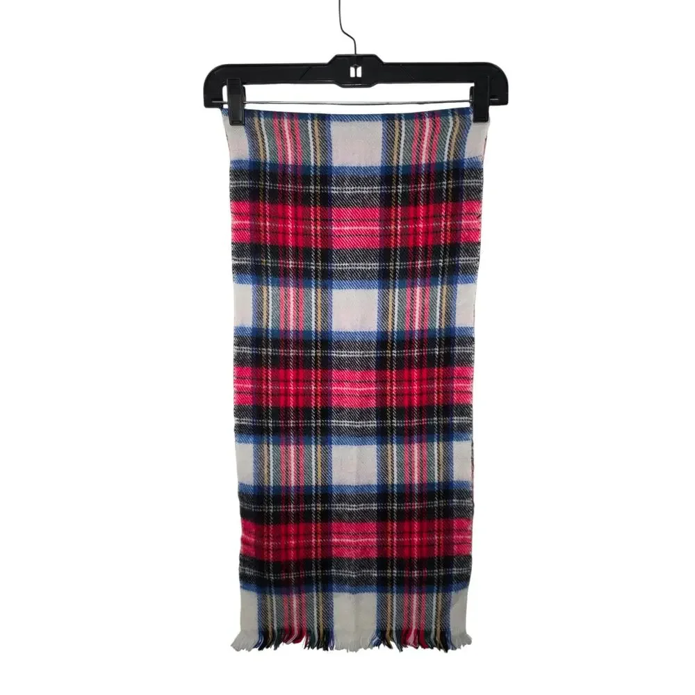 Lot of 3 Plaid Scarves Pendleton Wool + Plush Apparel Oversized Wrap
